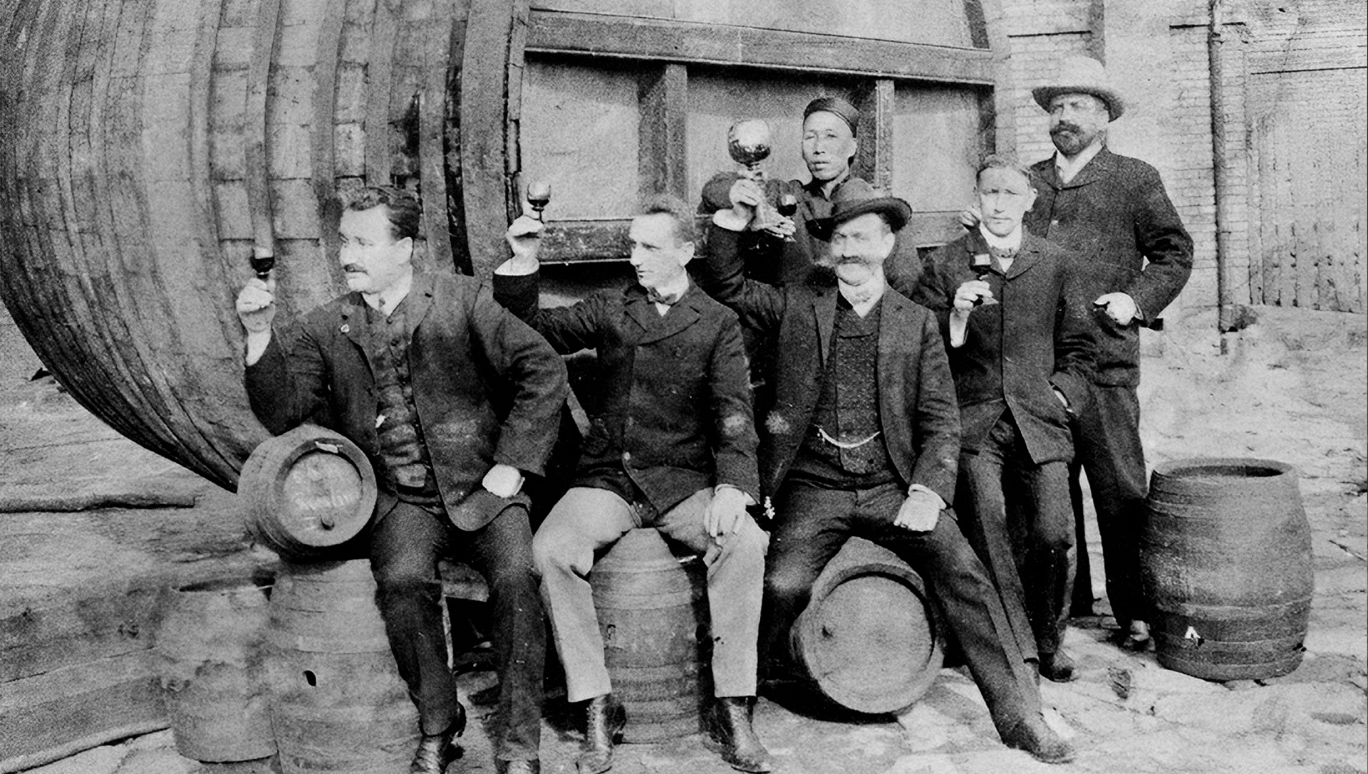 Producing China's first bottle of wine and first bottle of brandy